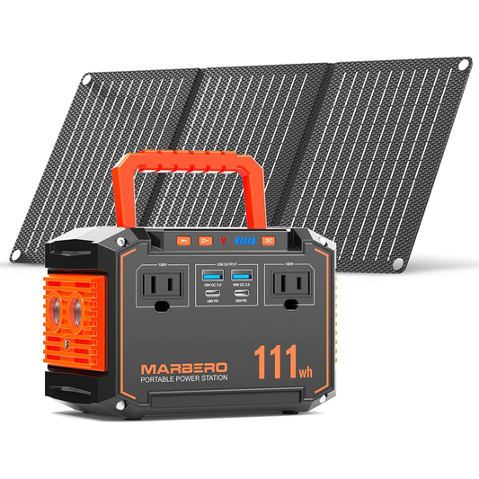 MARBERO 150W Peak Solar Generator with 30W Solar Panel Included