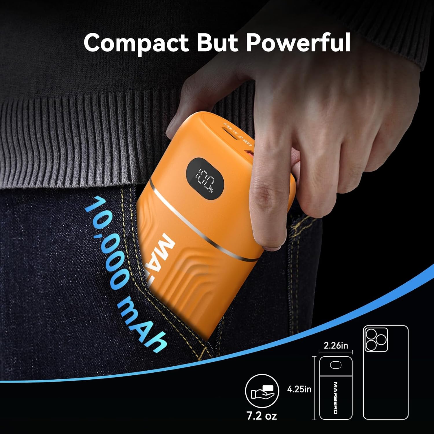 MARBERO 10000mAh Mini Power Bank P10A