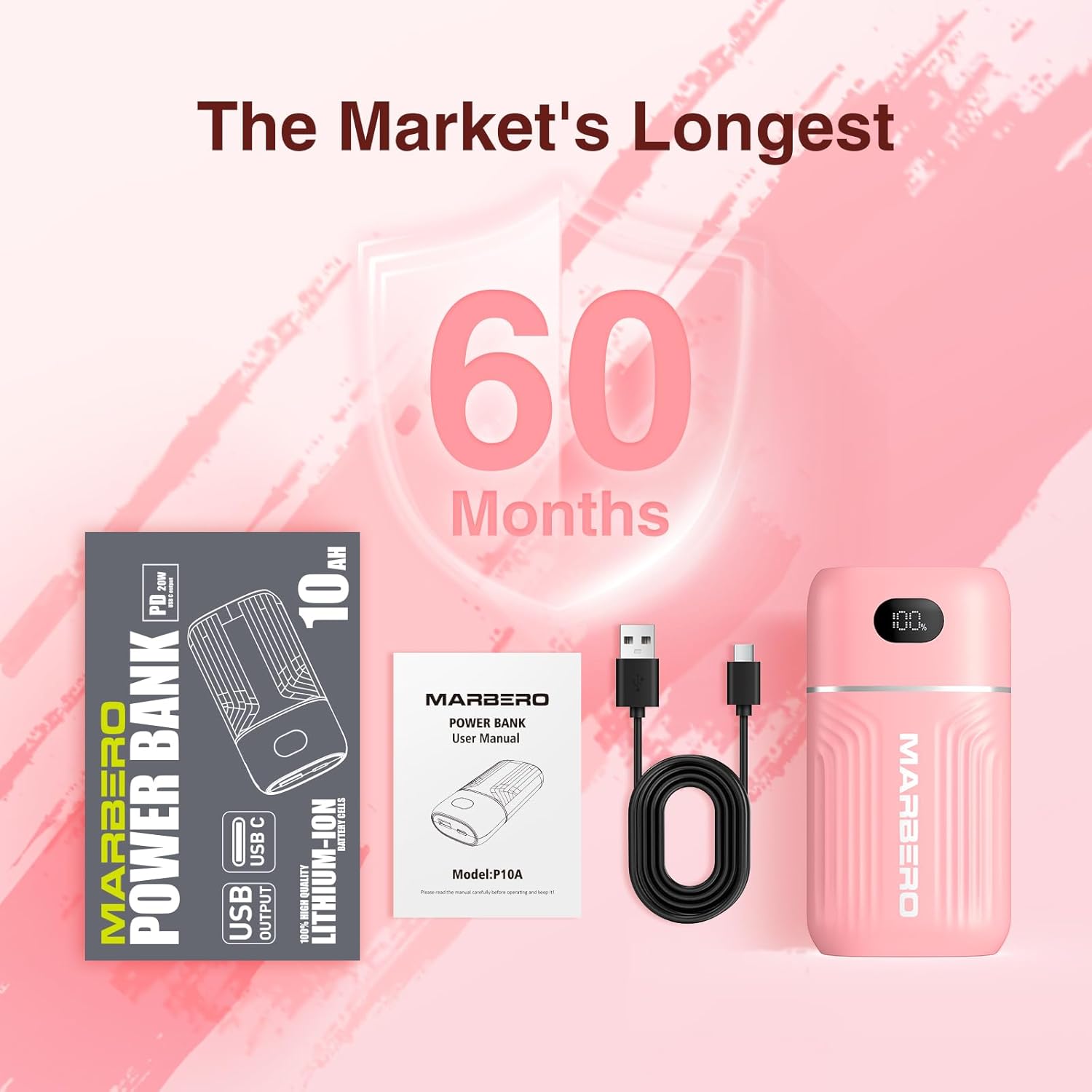 MARBERO 10000mAh Mini Power Bank P10A