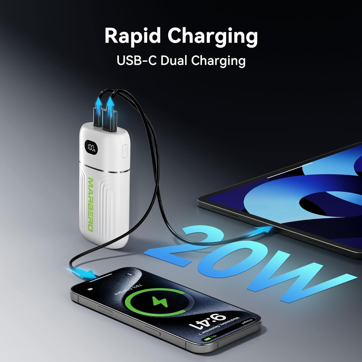 MARBERO 10000mAh Mini Power Bank P10A