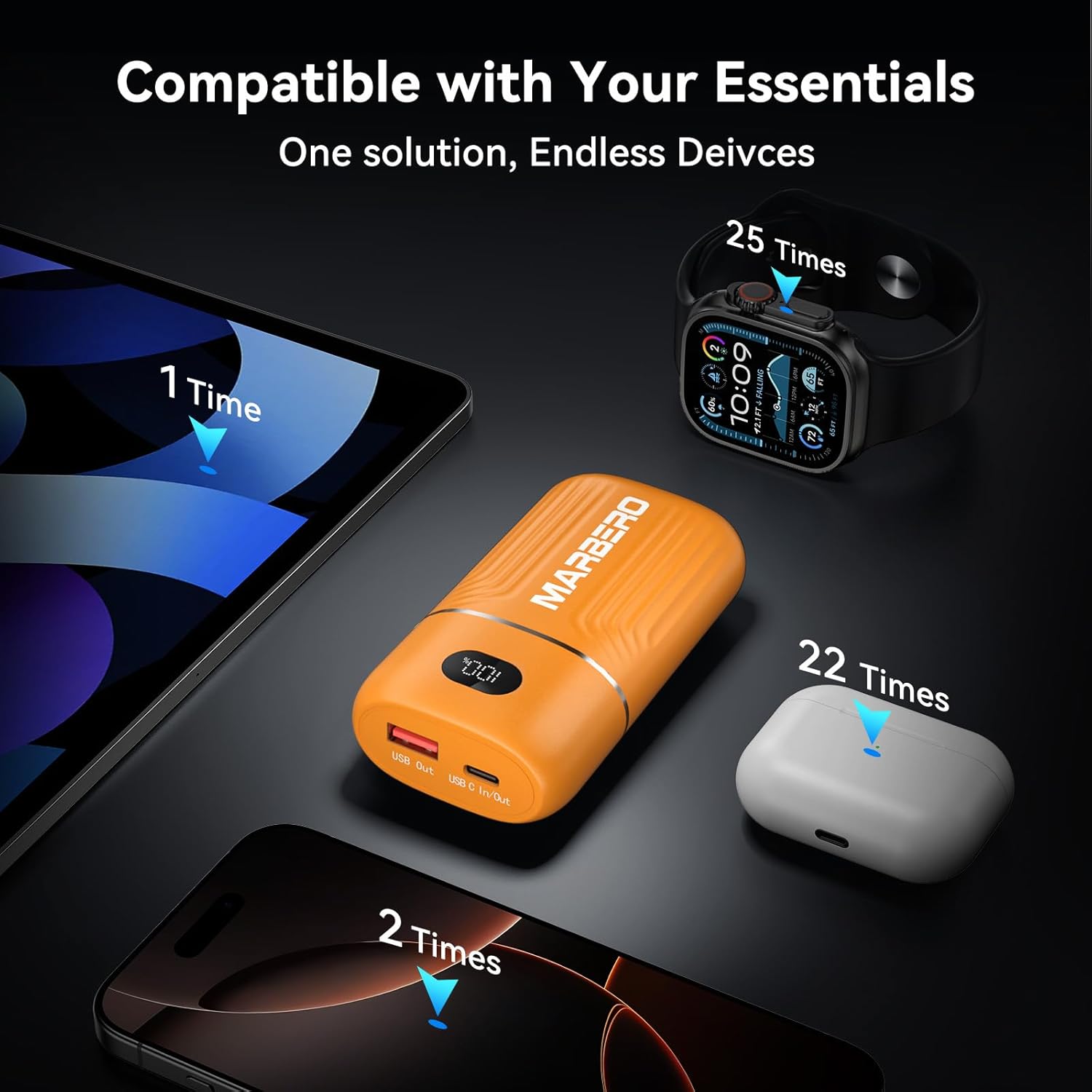 MARBERO 10000mAh Mini Power Bank P10A