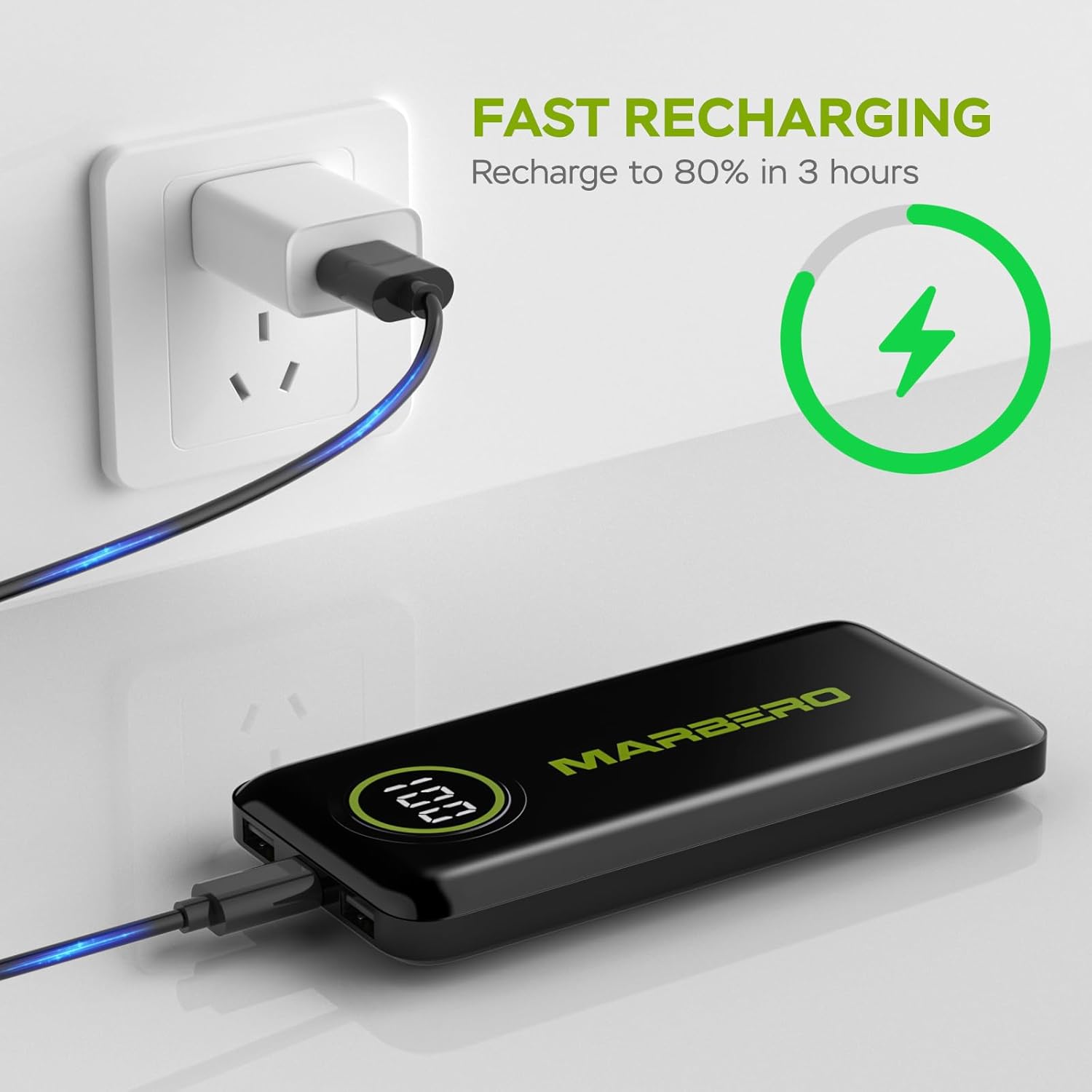 MARBERO 10000mAh Mini Power Bank V18