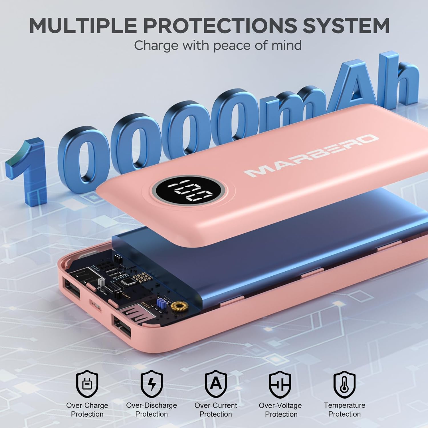 MARBERO 10000mAh Mini Power Bank V18