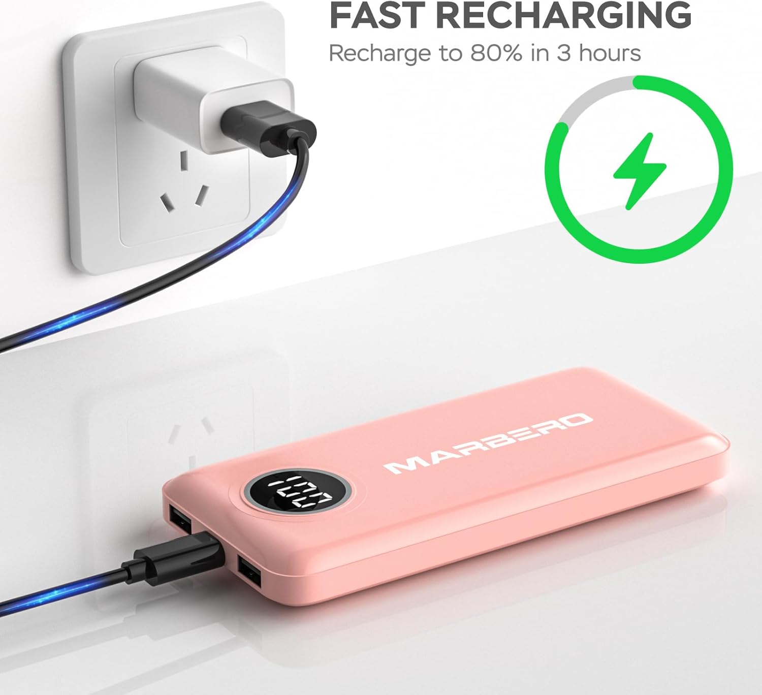 MARBERO 10000mAh Mini Power Bank V18