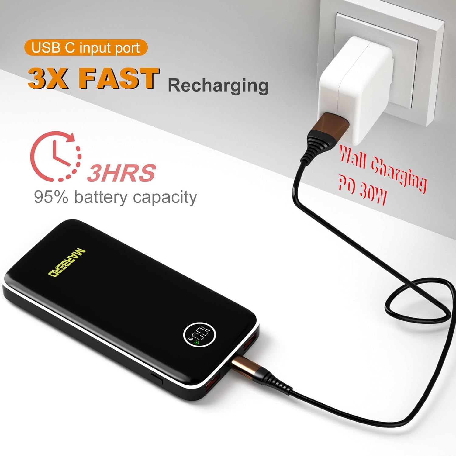 MARBERO 10000mAh Small Portable Charger V16