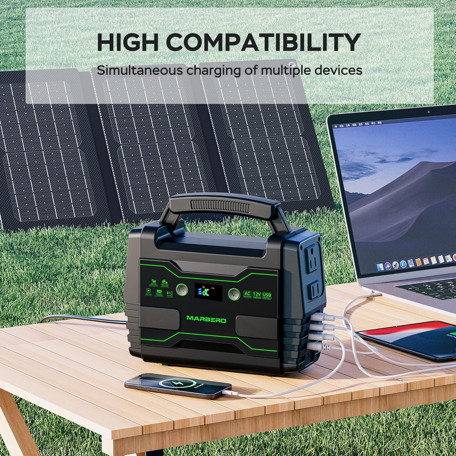 MARBERO 100W Solar Generator with 30W Solar Panel