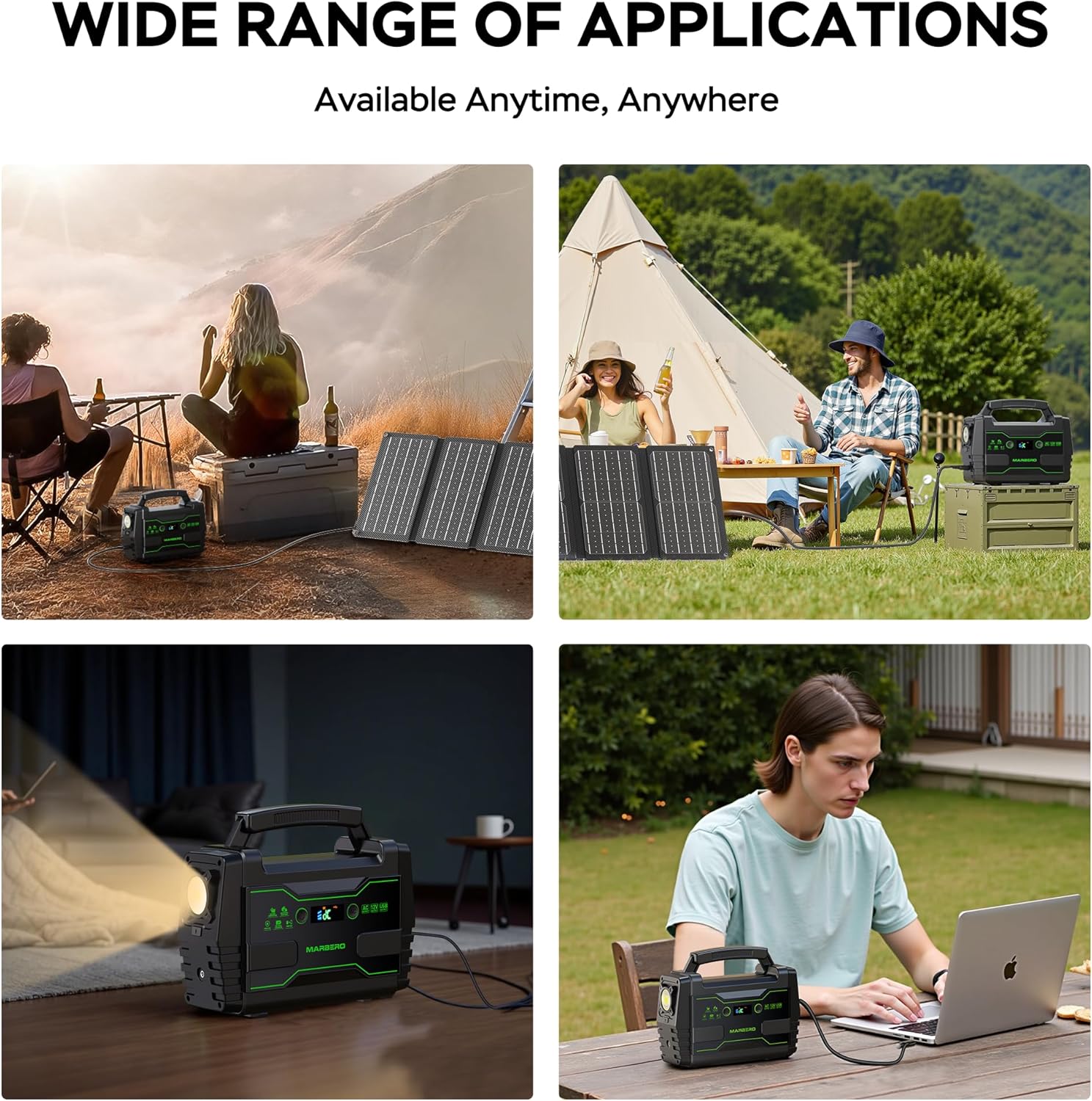 MARBERO 100W Solar Generator with 30W Solar Panel