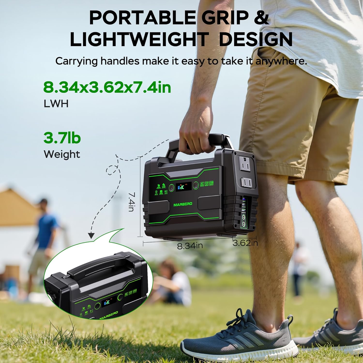MARBERO 100W Solar Generator with 30W Solar Panel