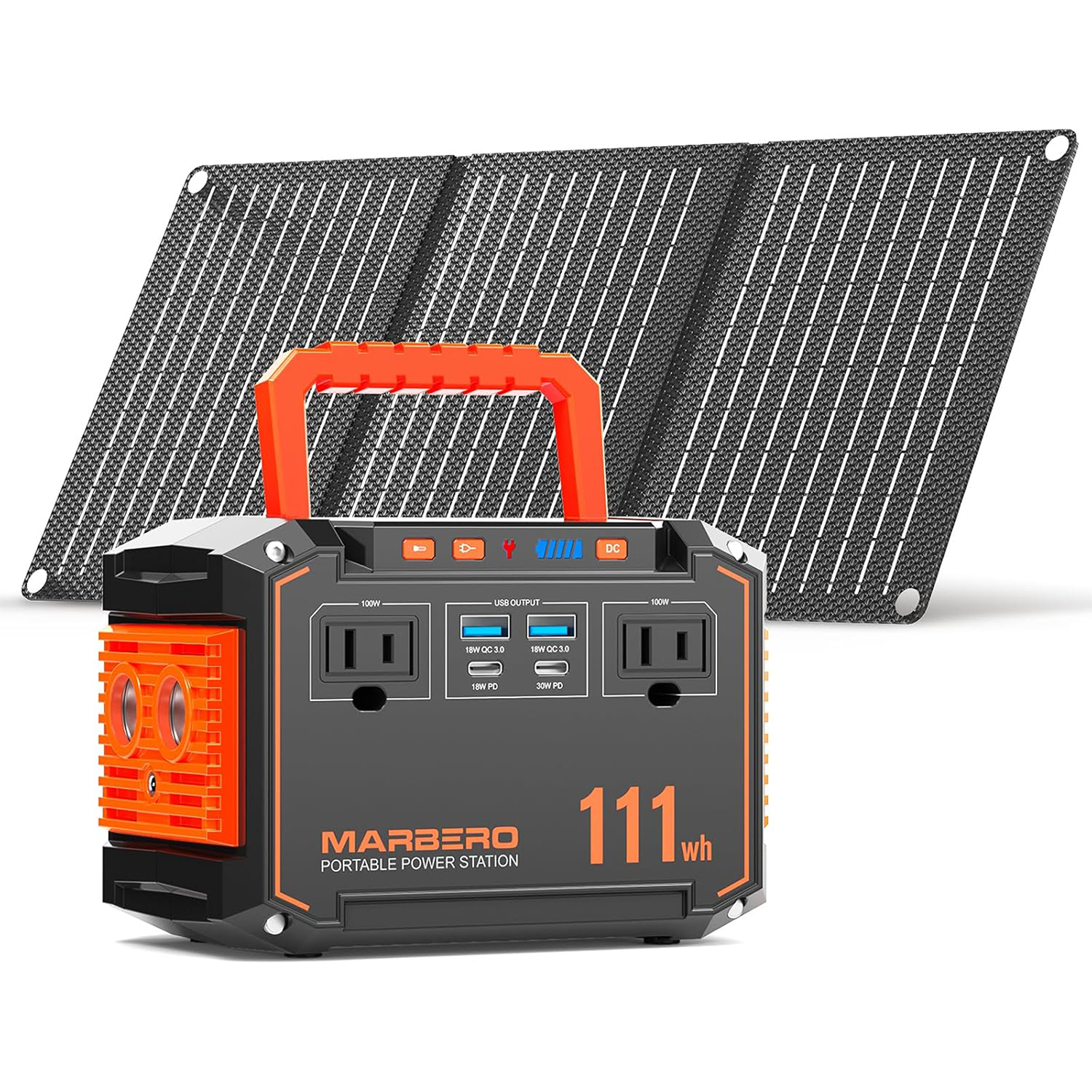 MARBERO 150W Peak Solar Generator with 30W Solar Panel Included