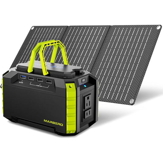MARBERO 150Wh Solar Generator with 30W Solar Panel Included