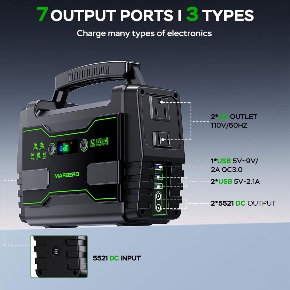 MARBERO 155Wh 100W Portable Power Station