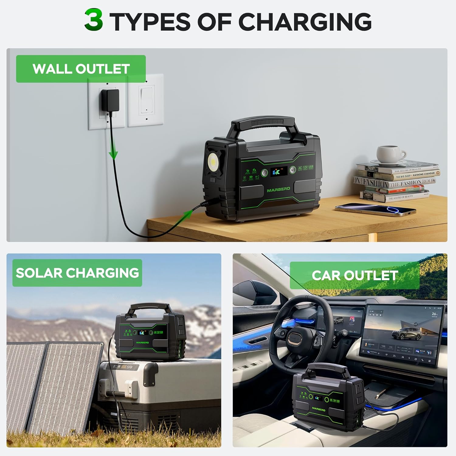 MARBERO 155Wh 100W Portable Power Station