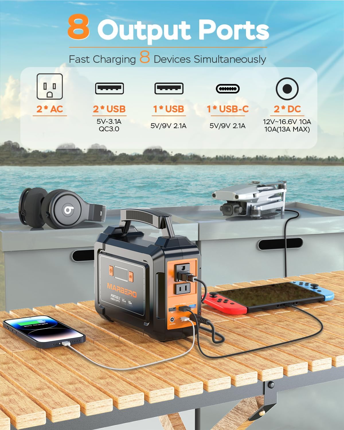MARBERO 167Wh Portable Power Station