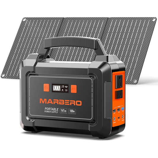 MARBERO 167Wh Solar Generator with 30W Solar Panel