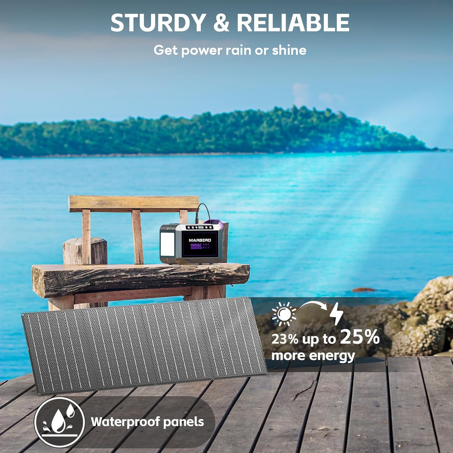 MARBERO 172Wh Solar Generator with 40W Solar Panel Included