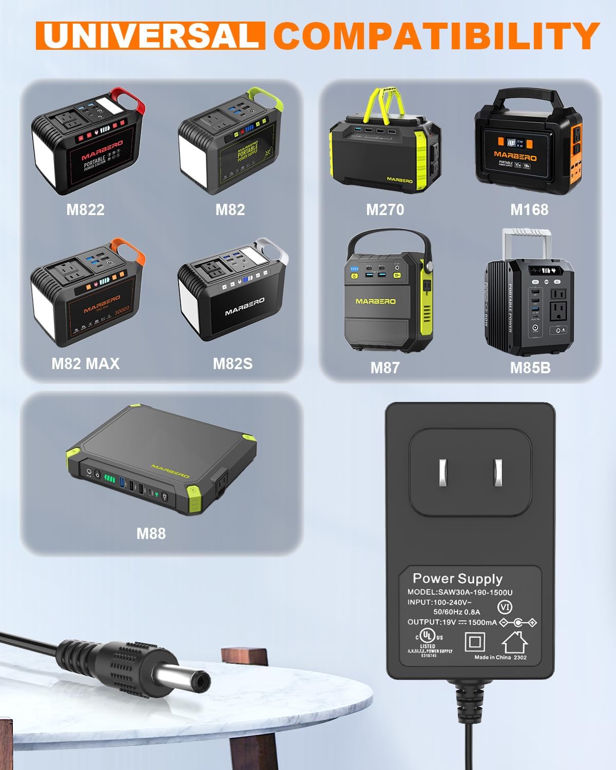 MARBERO 19V AC/DC Adapter