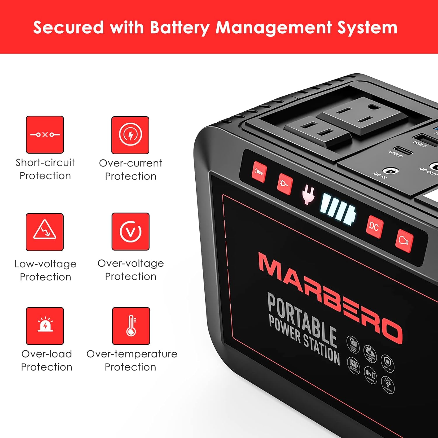 MARBERO 148Wh 200W Portable Power Station