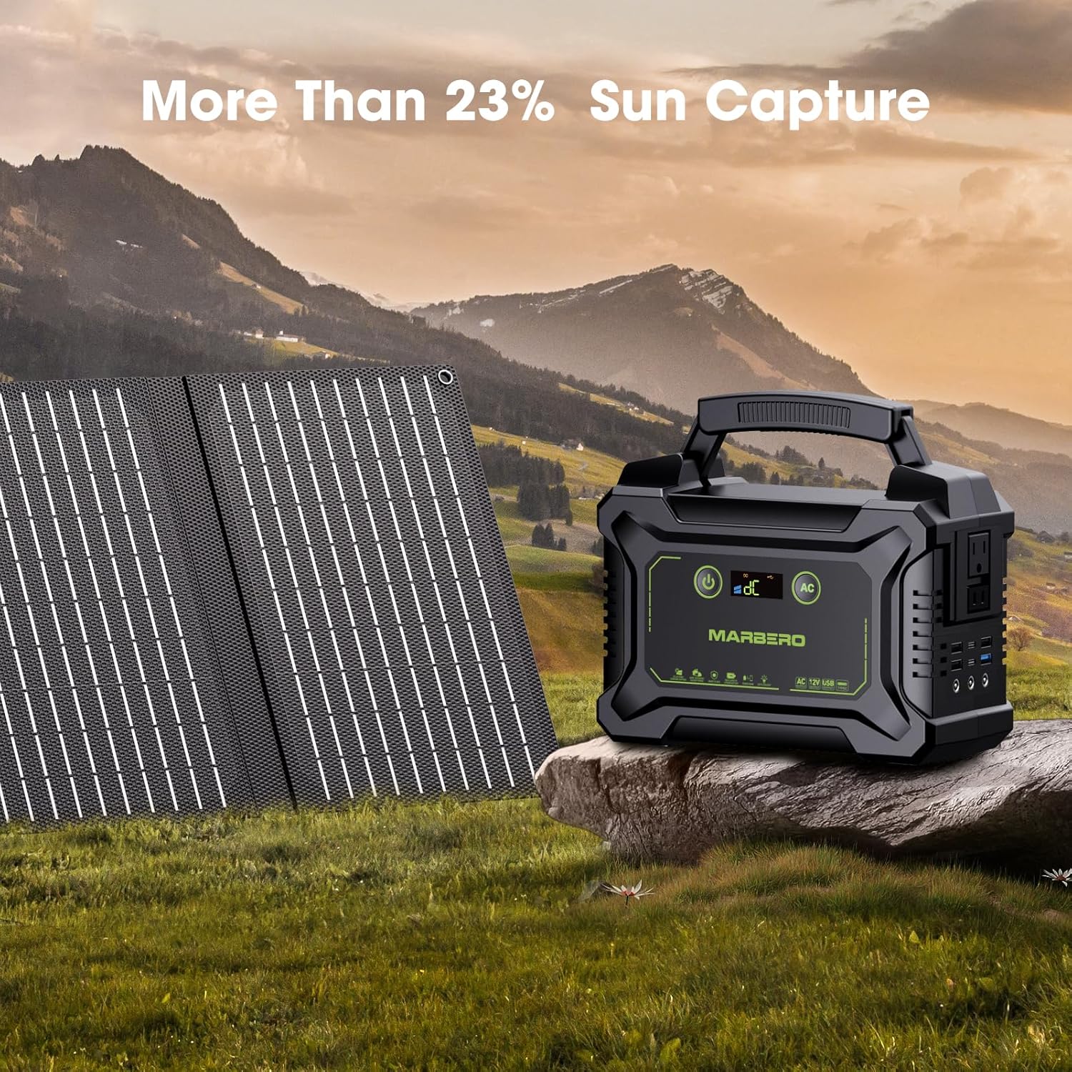 MARBERO 200W Solar Generator with 40W Solar Panel