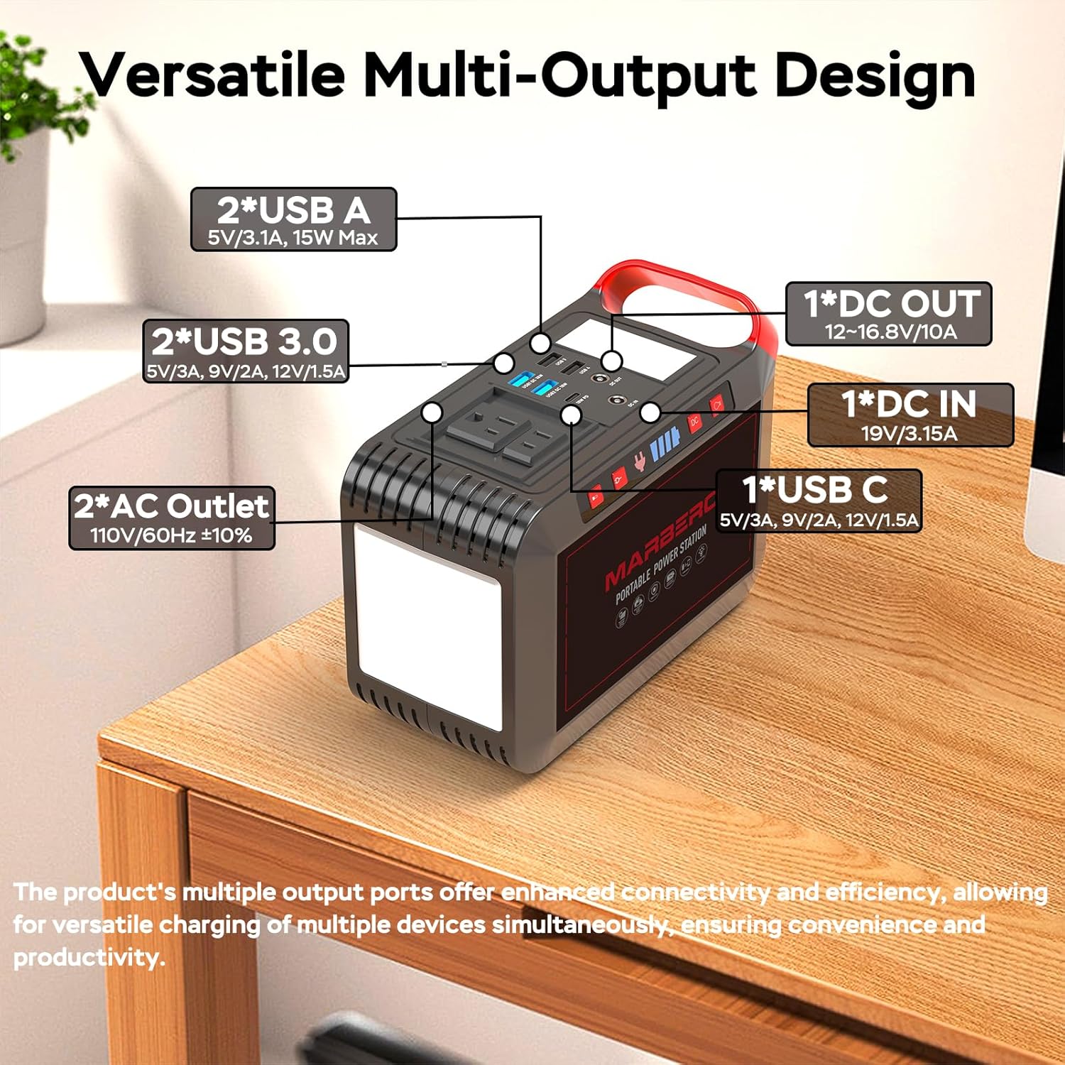 MARBERO 237Wh 300W Portable Power Station