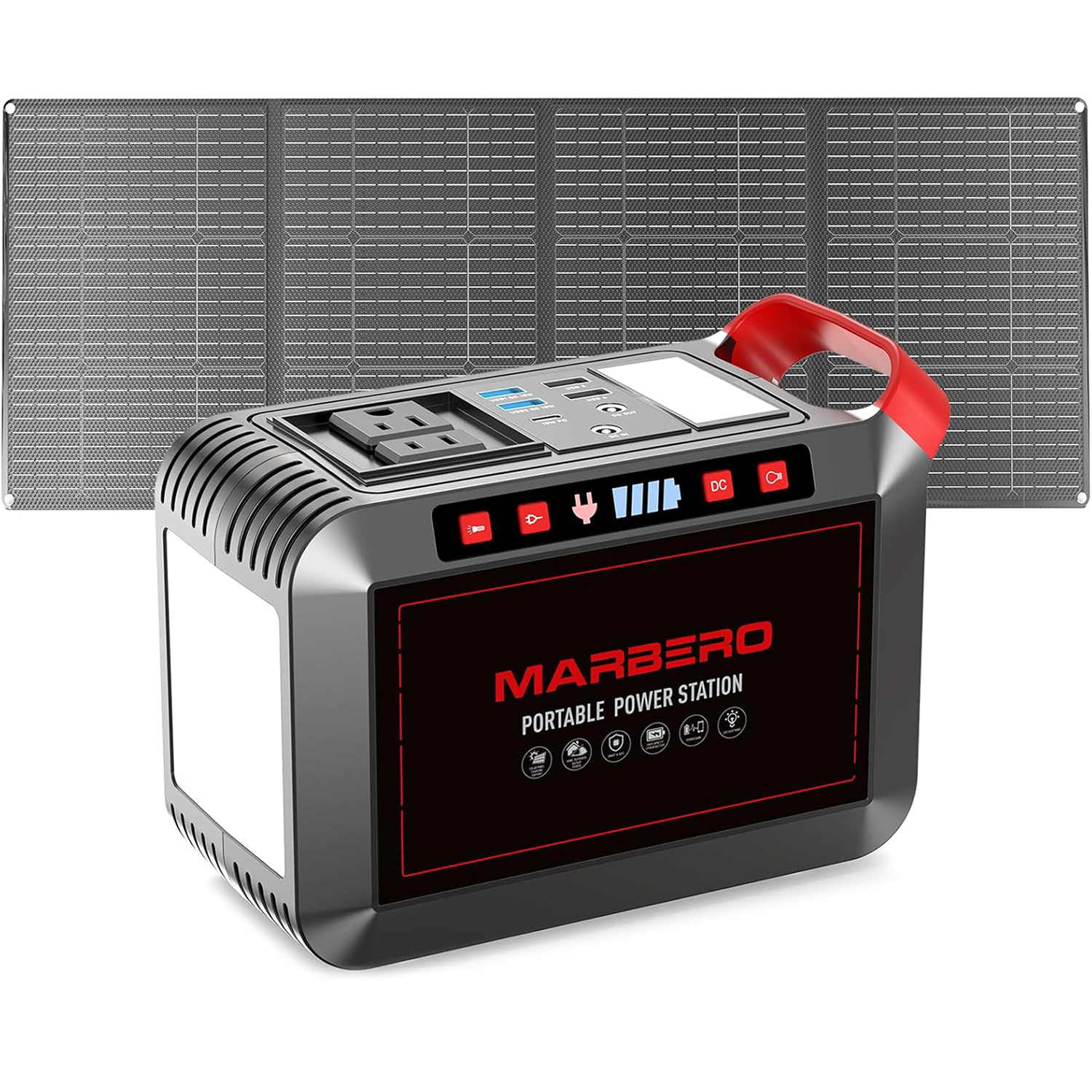 MARBERO 237Wh Solar Generator with 60W Solar Panel Included
