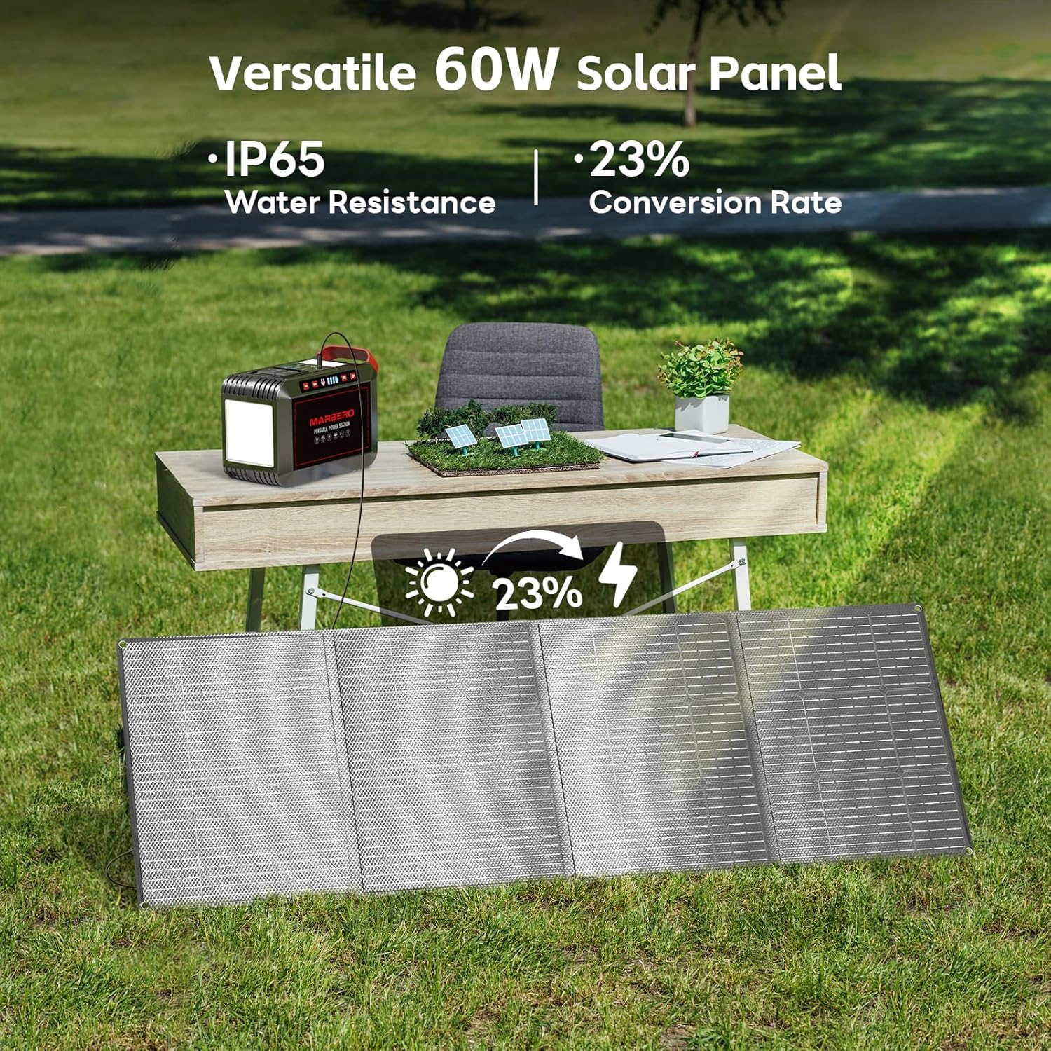 MARBERO 237Wh Solar Generator with 60W Solar Panel Included