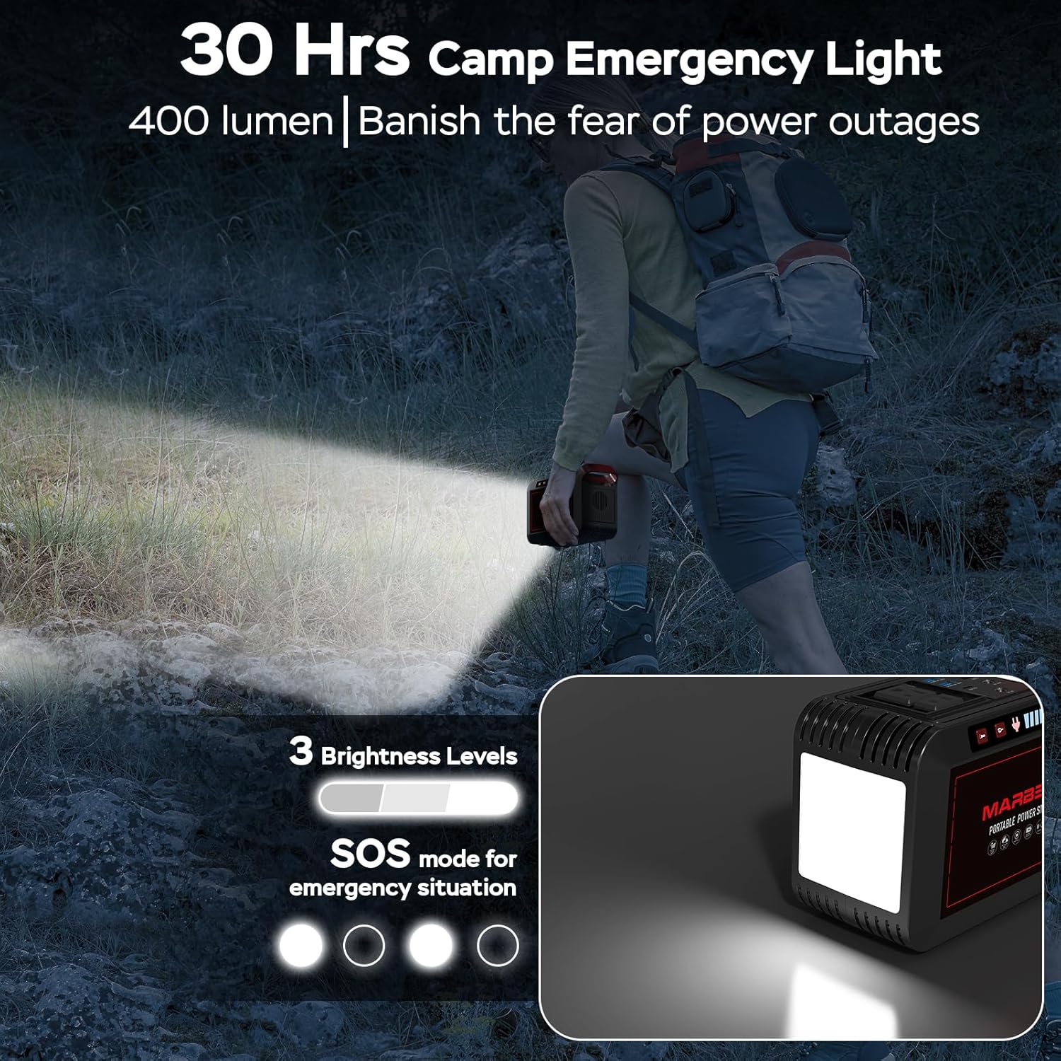 MARBERO 237Wh Solar Generator with 60W Solar Panel Included