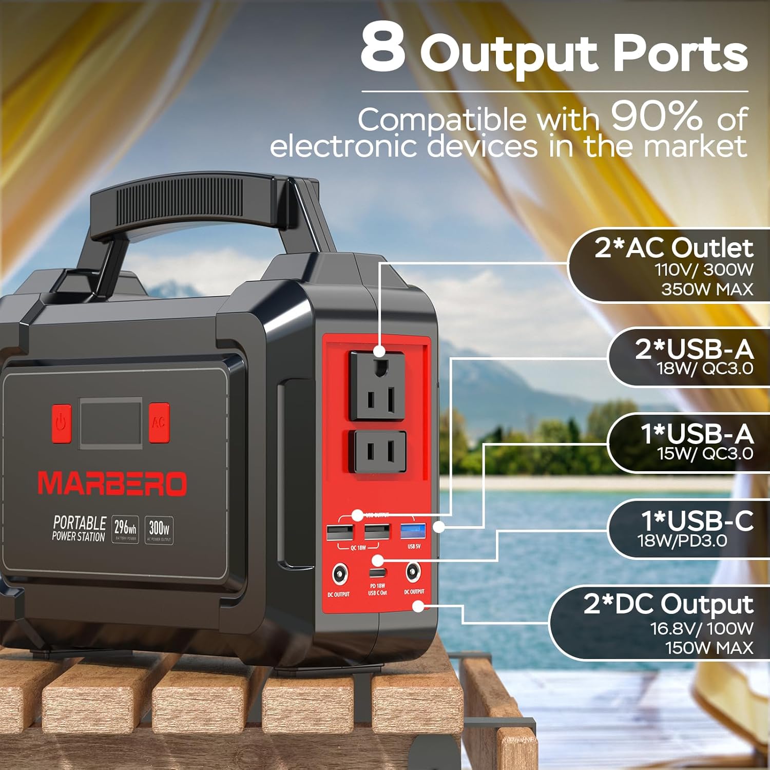 MARBERO 296Wh Portable Power Station
