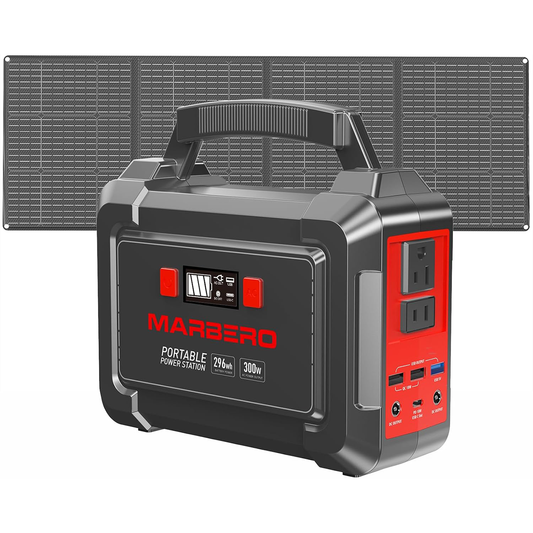 MARBERO 300W Solar Generator with 60W Solar Panel