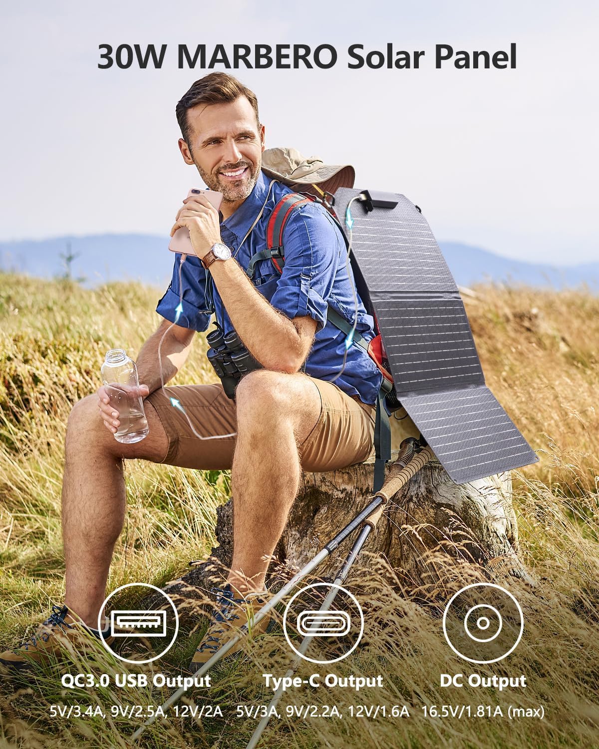 MARBERO 30W Foldable Solar Panel