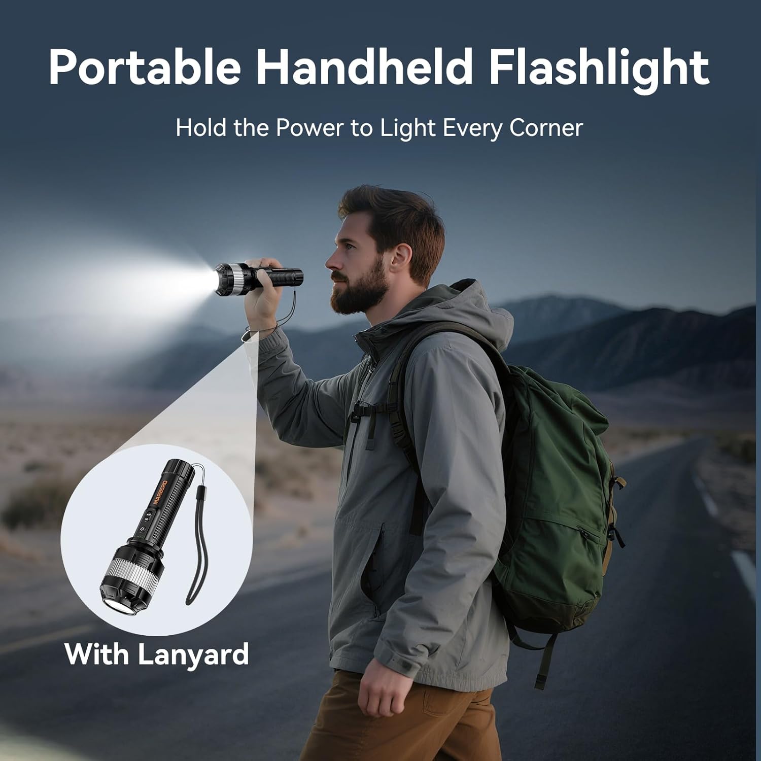 MARBERO 4000mAh Rechargeable Flashlight