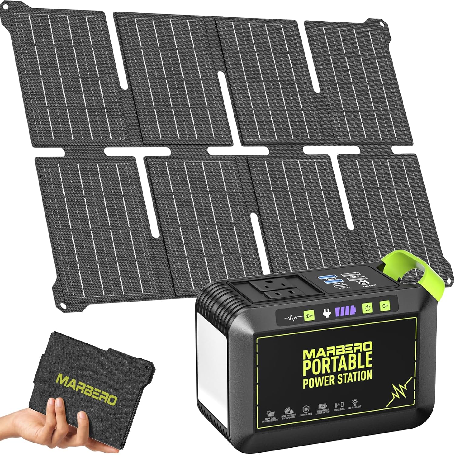 MARBERO 88.8Wh Solar Generator with 25W Solar Panel Included