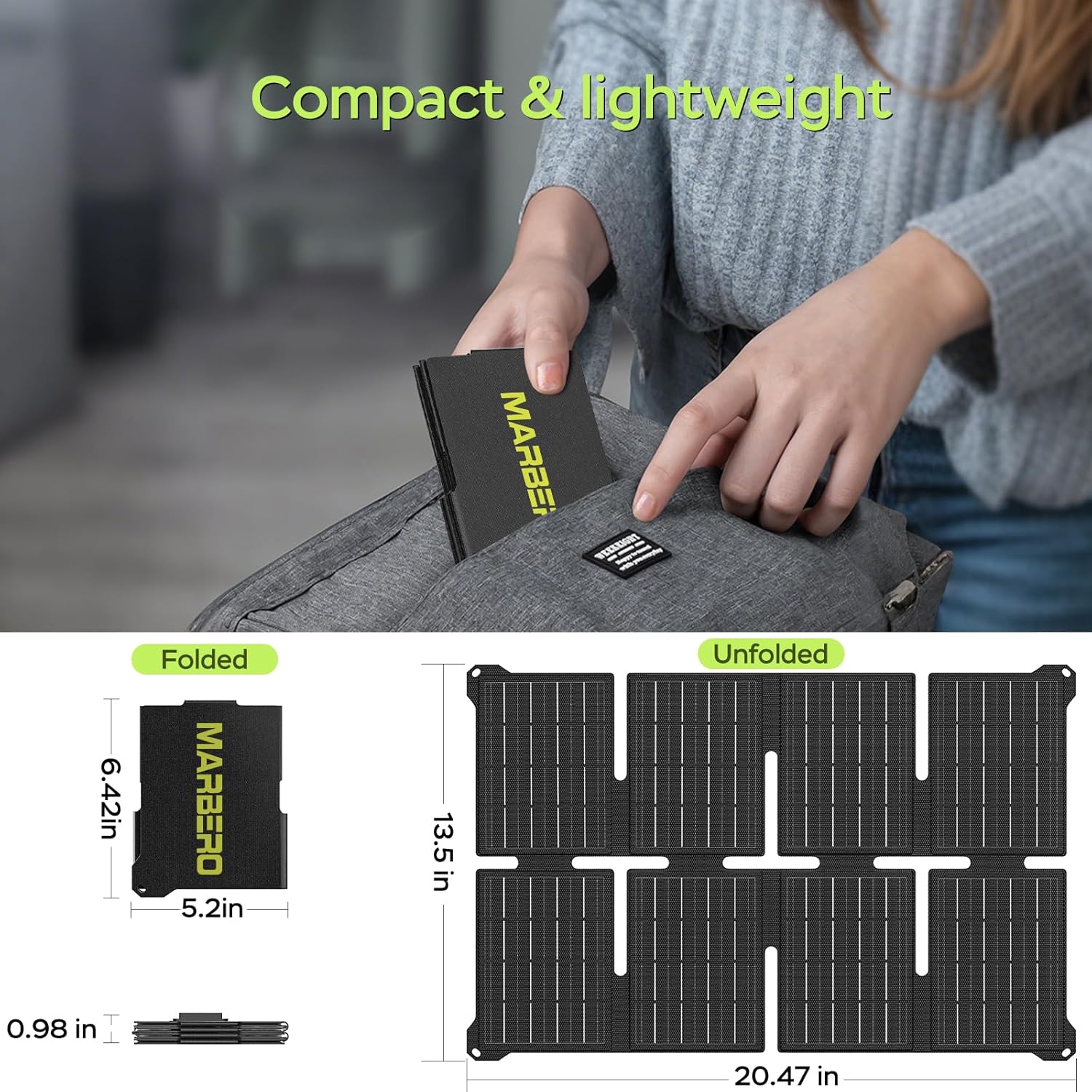 MARBERO 88.8Wh Solar Generator with 25W Solar Panel Included