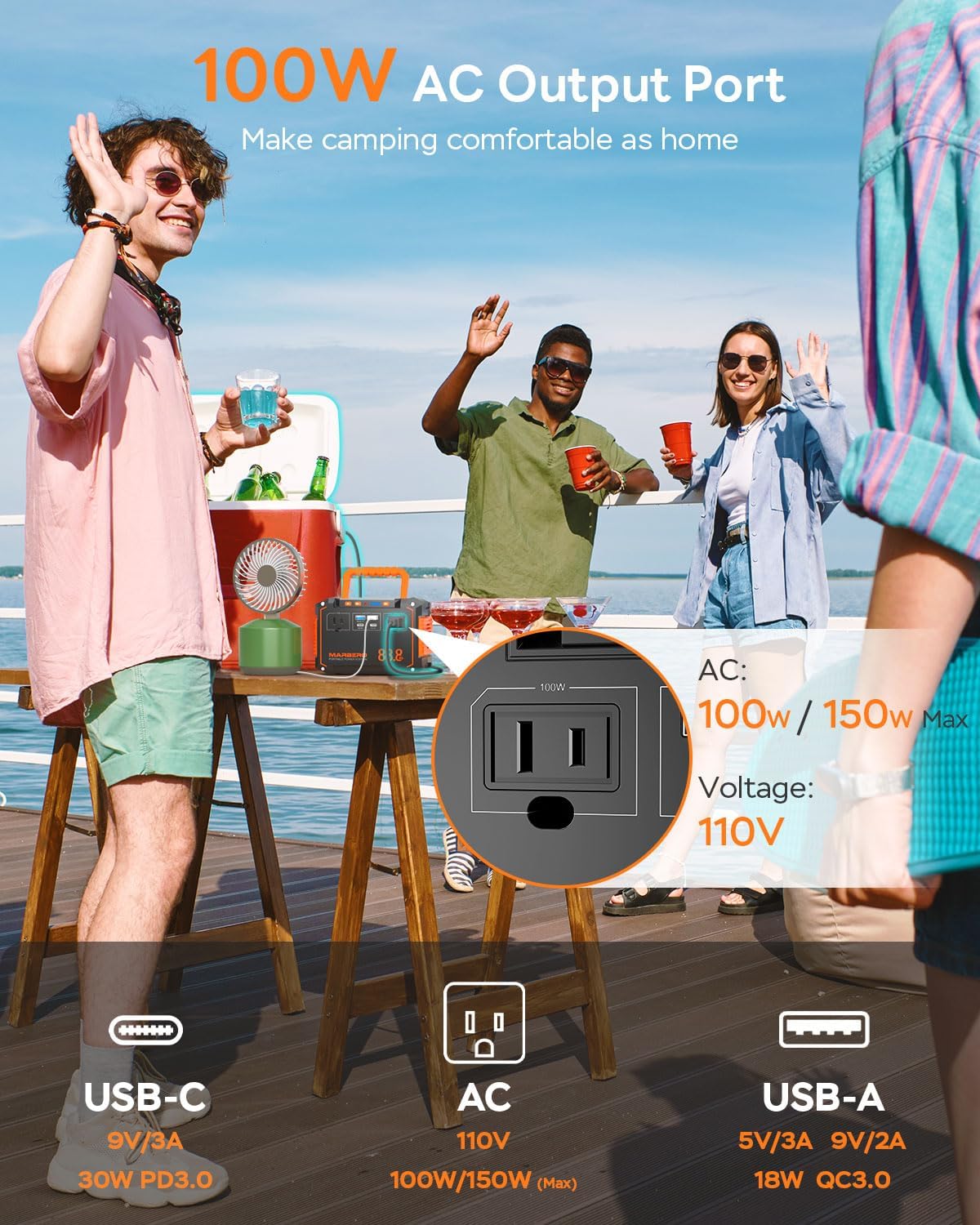 MARBERO 88.8Wh Portable Power Station